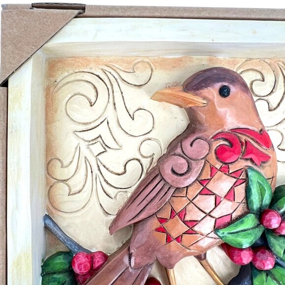 Jim Shore Heartwood Creek Robin Decorative Plaque NIB - Picture 5 of 9